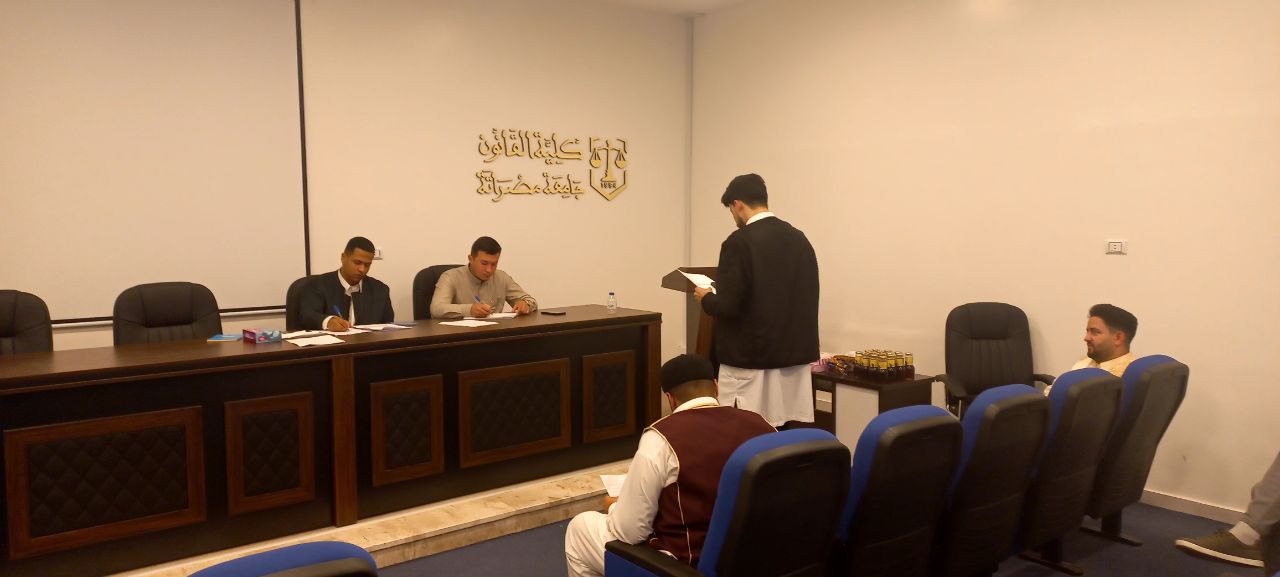 فريق كلية القانون جامعة مصراتة يواصل التدريبات للمحكمة الصورية 