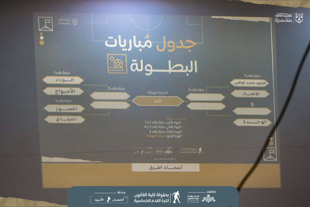 إجراء قرعة بطولة القانون الخماسية