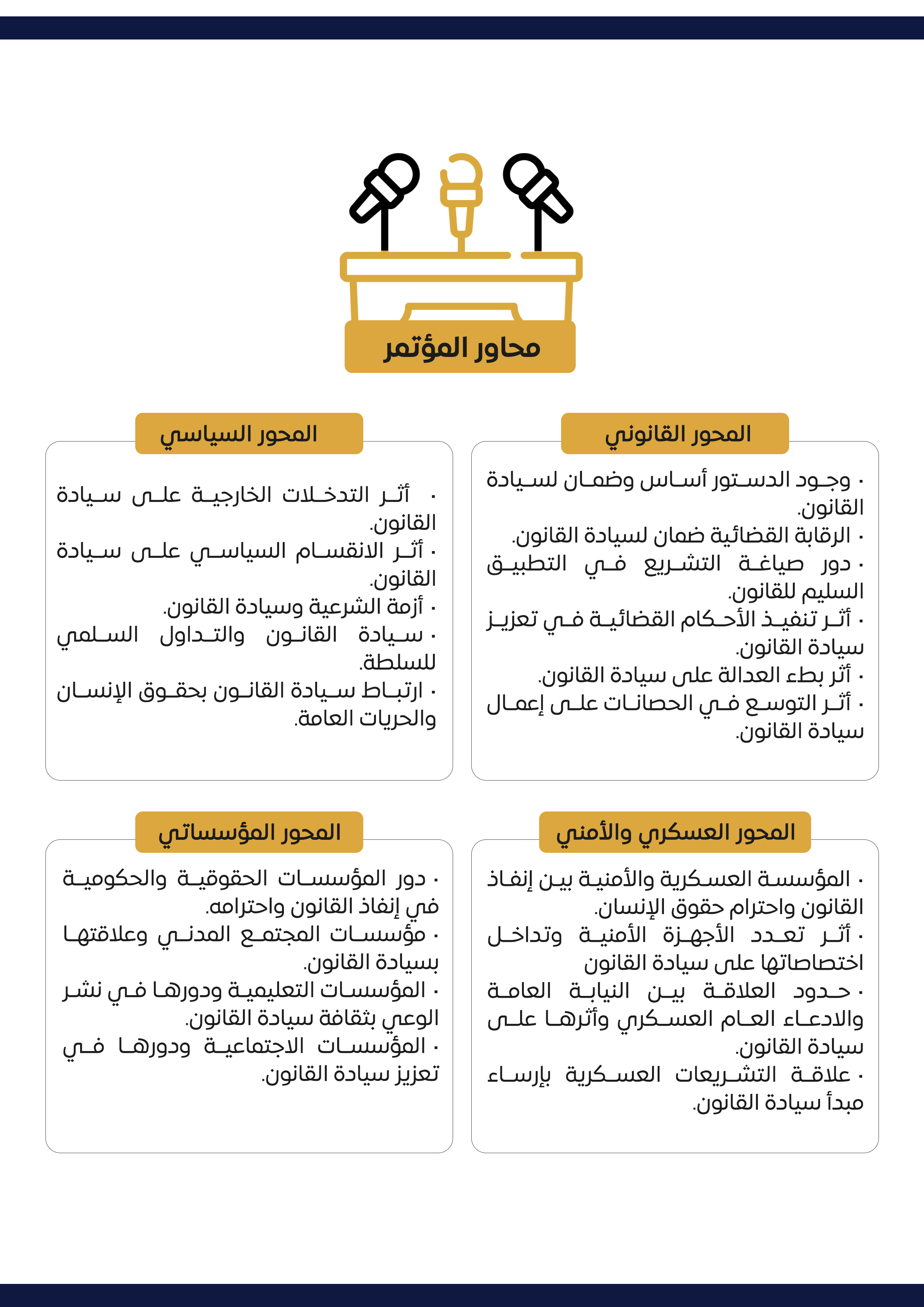 إشهار المؤتمر السنوي لكلية القانون "سيادة القانون في ليبيا - التحديات والحلول"